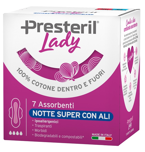 LADY PRESTERIL ASSORBENTI NOTTE SUPER ALI 7 PEZZI - Farmacia Artemisia di Montecuollo Dott. Angelo snc