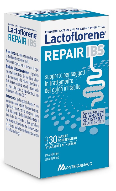 LACTOFLORENE REPAIR IBS 30 CAPSULE ACIDORESISTENTI DA 375 MG SENZA GLUTINE SENZA LATTOSIO - Farmacia Artemisia di Montecuollo Dott. Angelo snc