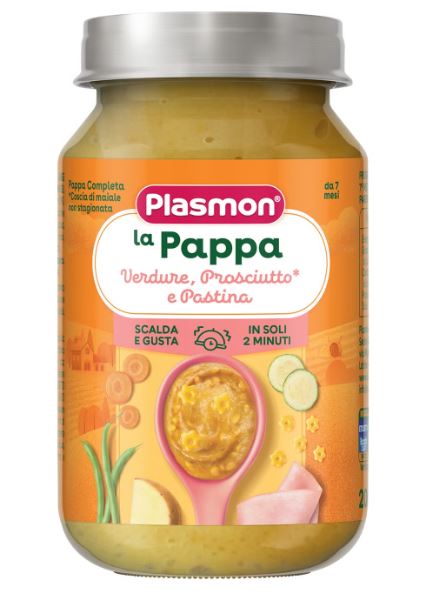 PLASMON LA PAPPA VERDURE PROSCIUTTO E PASTINA 200 G - Farmacia Artemisia di Montecuollo Dott. Angelo snc