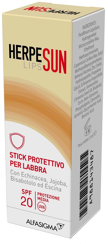 HERPESUN LIP STICK LABBRA SPF 20 5 ML - Farmacia Artemisia di Montecuollo Dott. Angelo snc