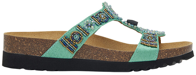 NEW BOGOTA' WEDGE SATIN+BEADS W AQUAMARINE 37 - Farmacia Artemisia di Montecuollo Dott. Angelo snc