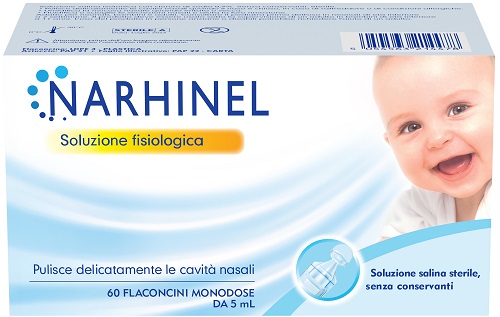 SOLUZIONE FISIOLOGICA PER ASPIRATORE NASALE NARHINEL 60 FLACONCINI DA 5 ML - Farmacia Artemisia di Montecuollo Dott. Angelo snc