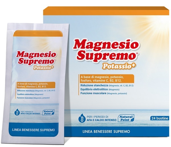 MAGNESIO SUPREMO POTASSIO+ 24 BUSTINE - Farmacia Artemisia di Montecuollo Dott. Angelo snc