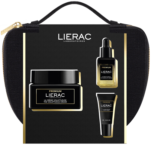 LIERAC TROUSSE NATALE PREMIUM VOLUPTUEUSE 50 ML + MINI SIERO 13 ML + MINI CONTORNO OCCHI 5 ML 2024 - Farmacia Artemisia di Montecuollo Dott. Angelo snc