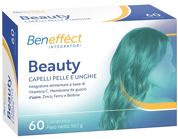 BENEFFECT BEAUTY CAPELLI PELLE UNGHIE 60 COMPRESSE - Farmacia Artemisia di Montecuollo Dott. Angelo snc