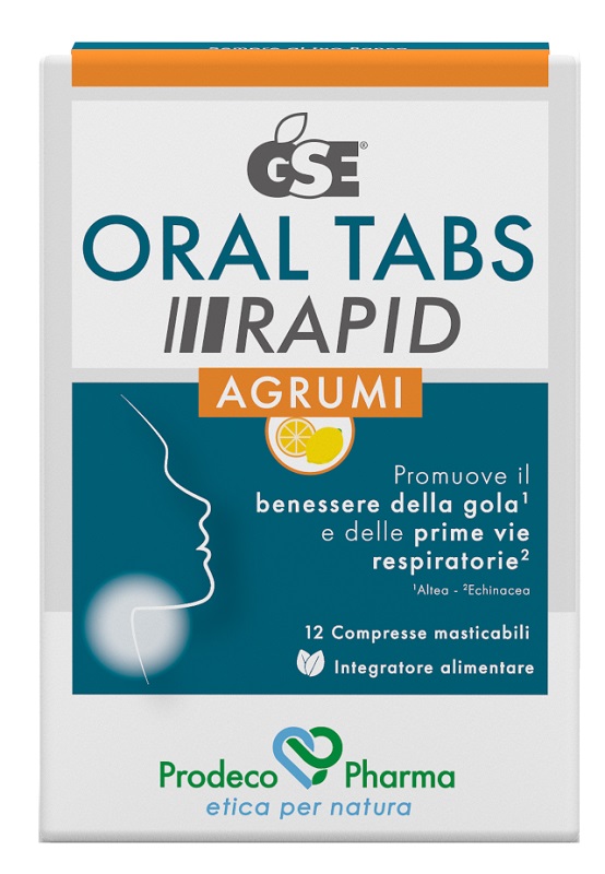 GSE ORAL TABS RAPID AGRUMI 12 COMPRESSE MASTICABILI - Farmacia Artemisia di Montecuollo Dott. Angelo snc