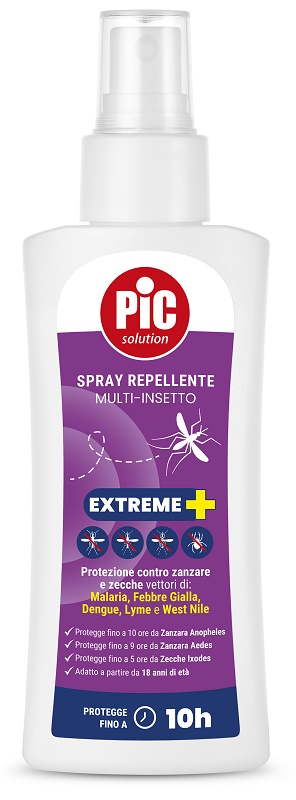 PIC SOLUTION SPRAY REPELLENTE MULTI-INSETTO EXTREME+ 100 ML - Farmacia Artemisia di Montecuollo Dott. Angelo snc