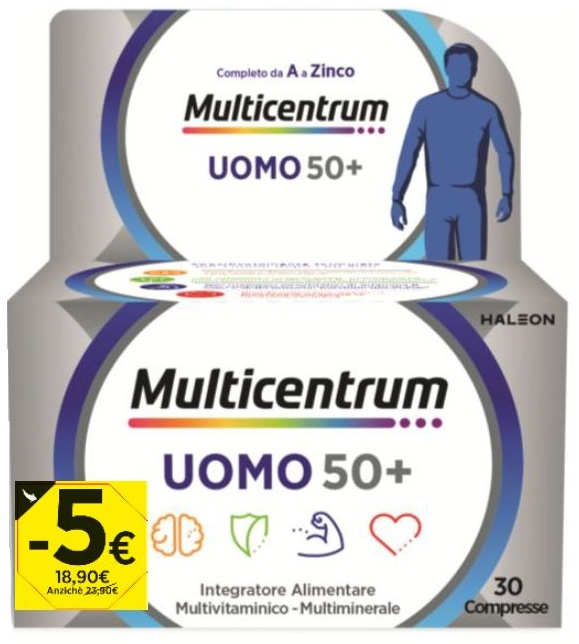 MULTICENTRUM UOMO 50+ 30 COMPRESSE PROMO 2026 - Farmacia Artemisia di Montecuollo Dott. Angelo snc
