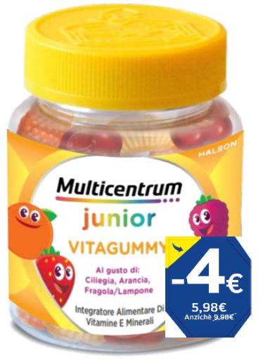 MULTICENTRUM VITAGUMMY 30 CARAMELLE GOMMOSE PROMO 2026 - Farmacia Artemisia di Montecuollo Dott. Angelo snc