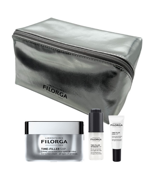 FILORGA XMAS 2026 COFFRET ANTI WRINKLES TIME FILLER INTENSIVE 5 XP + TIME FILLER MASK +TIME FILLER 5 XP CORRECTION CREAM + TROUSSE - Farmacia Artemisia di Montecuollo Dott. Angelo snc