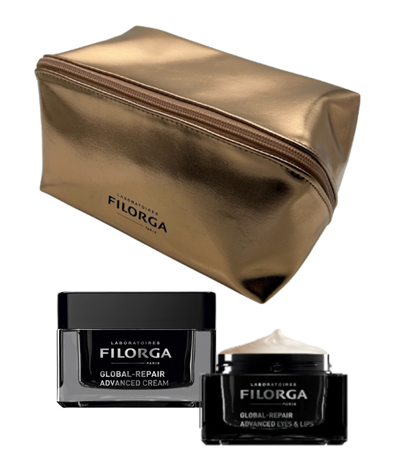 FILORGA XMAS 2026 COFFRET GLOBAL ANTI AGING GLOBAL REPAIR ADVANCED CREAM + GLOBAL REPAIR ADVANCED EYES & LIPS + TROUSSE - Farmacia Artemisia di Montecuollo Dott. Angelo snc