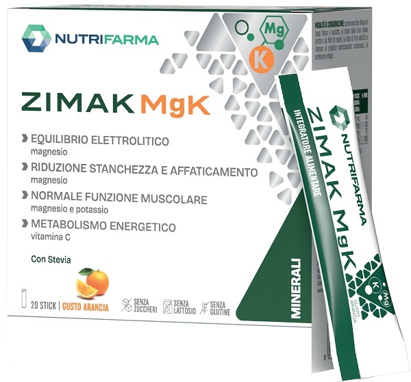 ZIMAK MGK 20 STICK ARANCIA SENZA GLUTINE E LATTOSIO - Farmacia Artemisia di Montecuollo Dott. Angelo snc