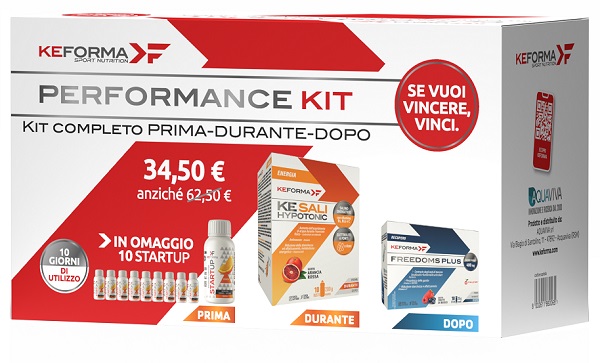 PERFORMANCE KIT 1 STARTUP ARANCIA 40 ML + 1 KE SALI HYPOTONIC 10 BUSTINE + FREEDOMS PLUS 10 STICK SENZA GLUTINE E LATTOSIO - Farmacia Artemisia di Montecuollo Dott. Angelo snc