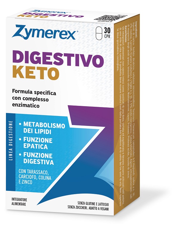 ZYMEREX DIGESTIVO KETO 30 COMPRESSE SENZA GLUTINE SENZA LATTOSIO - Farmacia Artemisia di Montecuollo Dott. Angelo snc