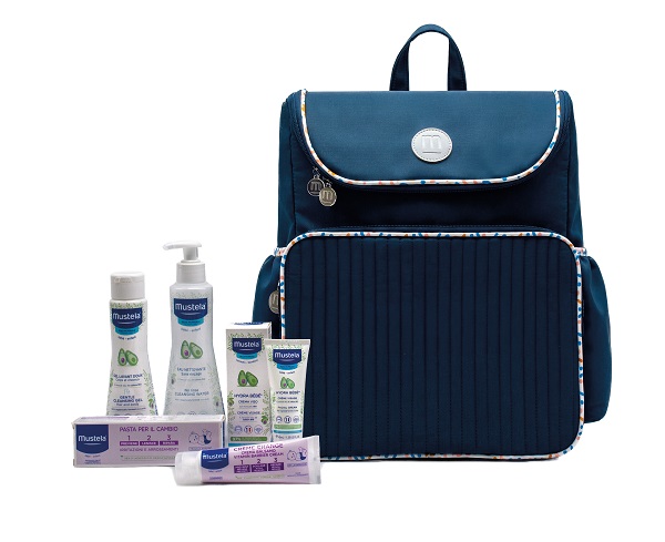MUSTELA ZAINO BABY CARE CON PASTA CAMBIO 50 ML + DETERGENTE DELICATO 200 ML + HYDRA BEBE' VISO 40 ML + FLUIDO DETERGENTE 300 ML - Farmacia Artemisia di Montecuollo Dott. Angelo snc