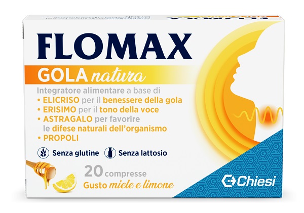 FLOMAX GOLA NATURA MIELE LIMONE 20 COMPRESSE CON EDULCORANTI SENZA GLUTINE E LATTOSIO - Farmacia Artemisia di Montecuollo Dott. Angelo snc